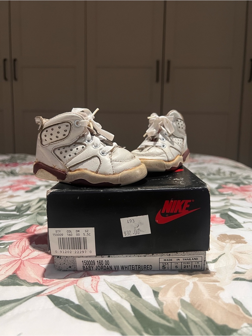Vintage 1991 Nike Air Jordan Maroon 6 VI OG Toddler RARE 90s RARE